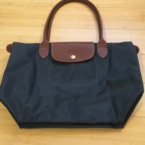Longchamp Small Le Pliage - Gunmetal